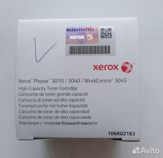 Картридж для Xerox Phaser 3010/ WC3045 106R02183
