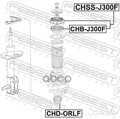 Опора амортизатора opel astra J (с подшипником)
