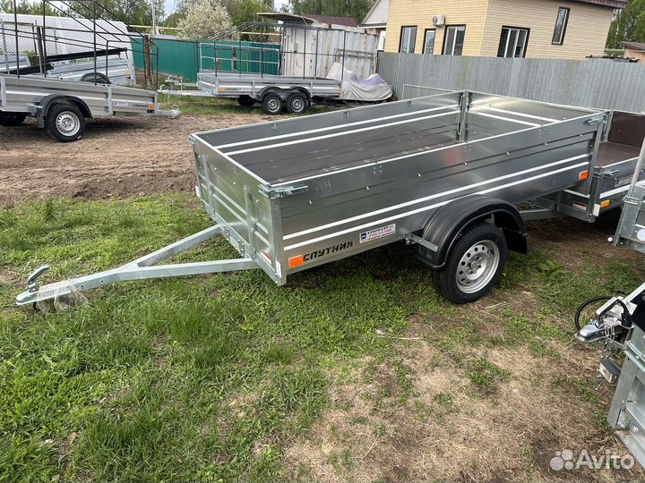 Прицеп оцинк 2.60х1.34 увеличенный борт Спутник