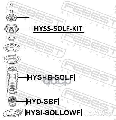 Пыльник переднего амортизатора hyshb-solf Febest