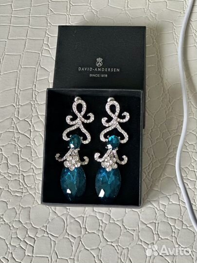 Шикарные серьги изумруд бижутерия