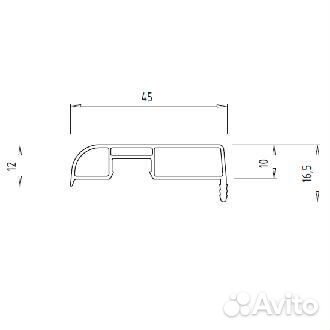 Наличник белый для пвх откосов N45