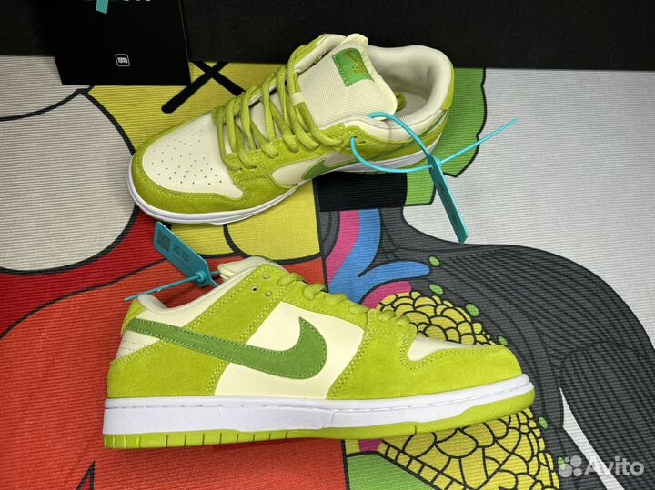 Nike sb dunk low green apple