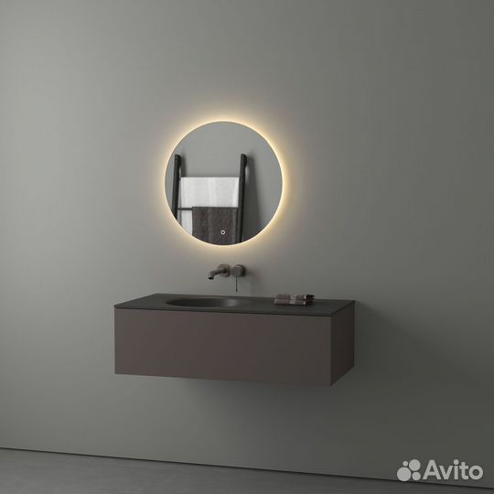 Зеркало настенное с LED-подсветкой, сенсорный вык