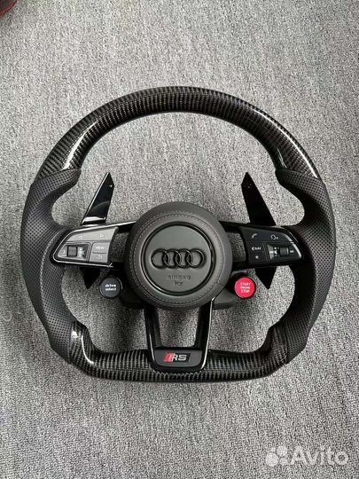 Руль Audi карбон в стиле TT/R8