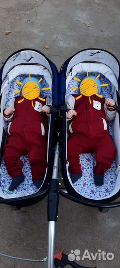 Коляска для двойни 2 в 1