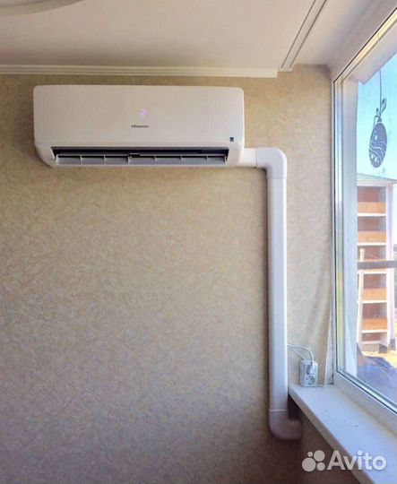 Установка кондиционеров, закладка трасс