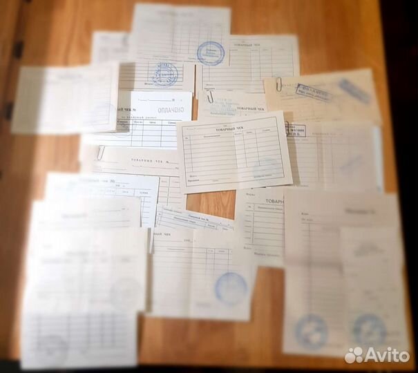 Товарные чеки, накладные