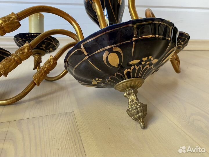 Люстра винтаж фарфор 8 рожков