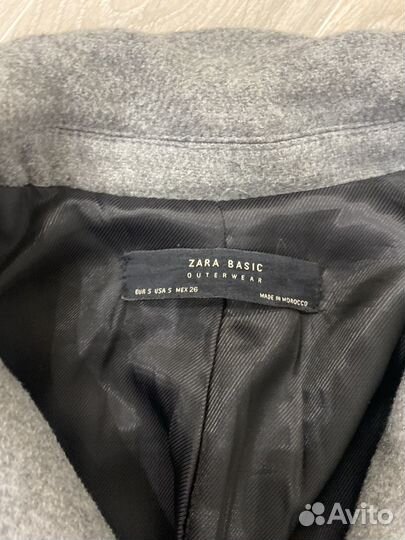 Пальто теплое zara размер s