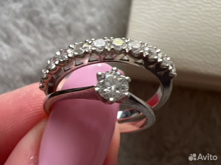 Золотое кольцо с бриллиантами