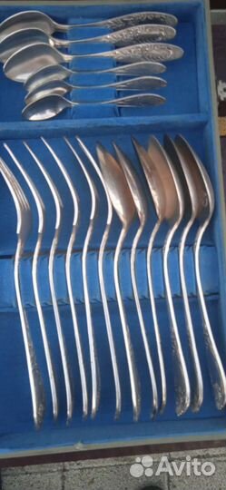 Набор столовых приборов мельхиор СССР