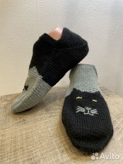 Носки-тапочки вязаные следки