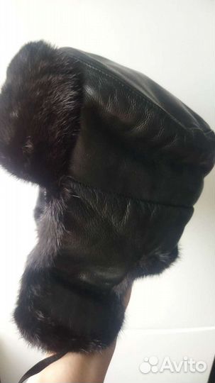 Норковая шапка мужская ушанка