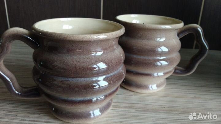 Кувшин керамический с кружками