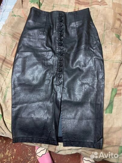 Кожаная юбка