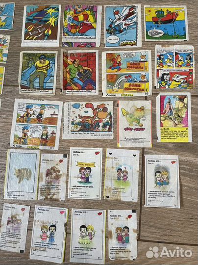 Вкладыши от жвачки турбо