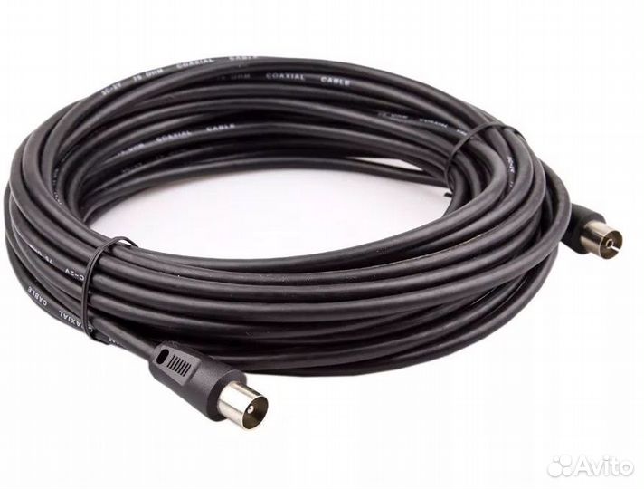 Кабель антенный 9.5 mm 75 Ом тв-М - тв-F 10.0 m