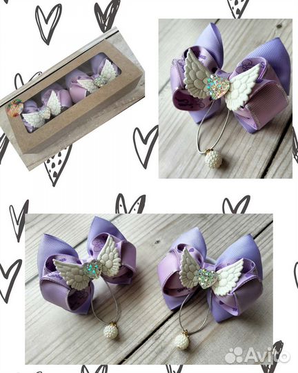 Бантики для волос ручной работы