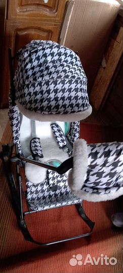 Детские зимние санки коляска