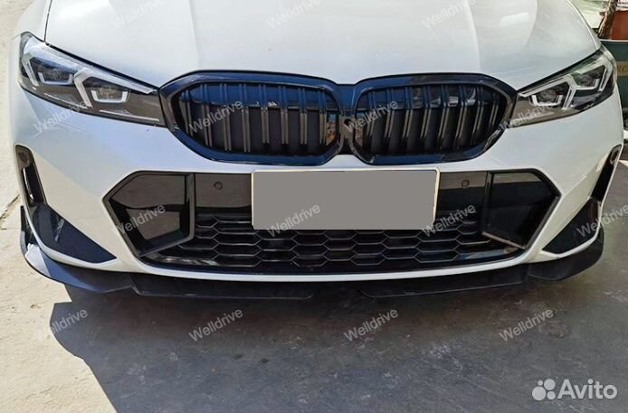 Сплиттер BMW 3 G20 рест M-Performance черн тюнинг