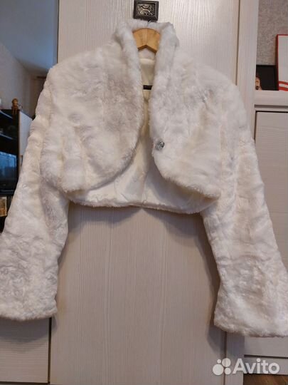 Меховое болеро свадебное