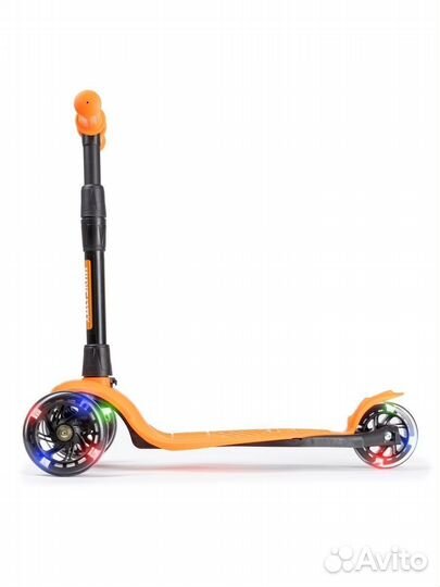 Самокат детский baby (светящиеся колеса) оранжевый