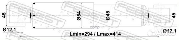 Амортизатор задний GAS.twin tube 35110002R Febest