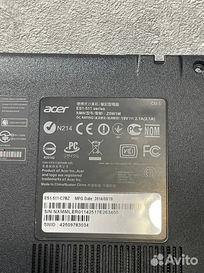 Корпус для ноутбука acer aspire es1-511 series