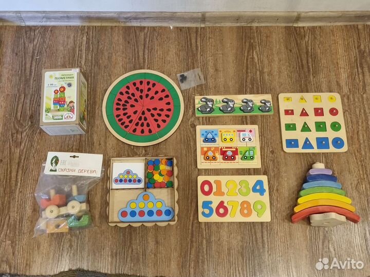 Развивающие деревянные игрушки пакетом