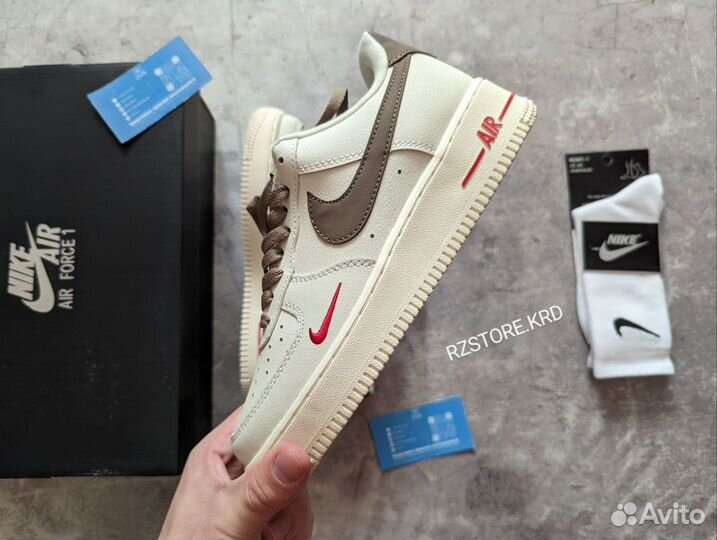 Кроссовки Nike Air Force 1 low бежевые (36 - 45)