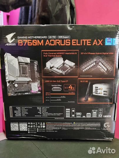 Мат. Плата В760М Aorus Elite AX. Новая