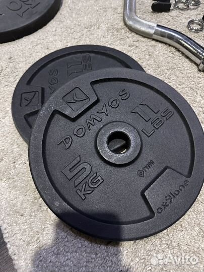 Штанга гриф блины зажимы