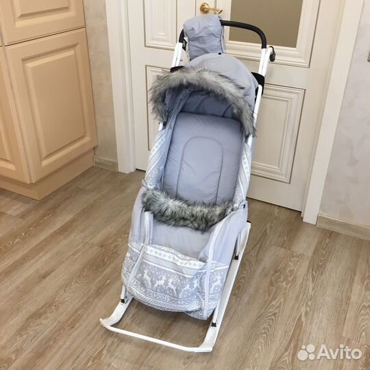 Санки-коляска с колесами