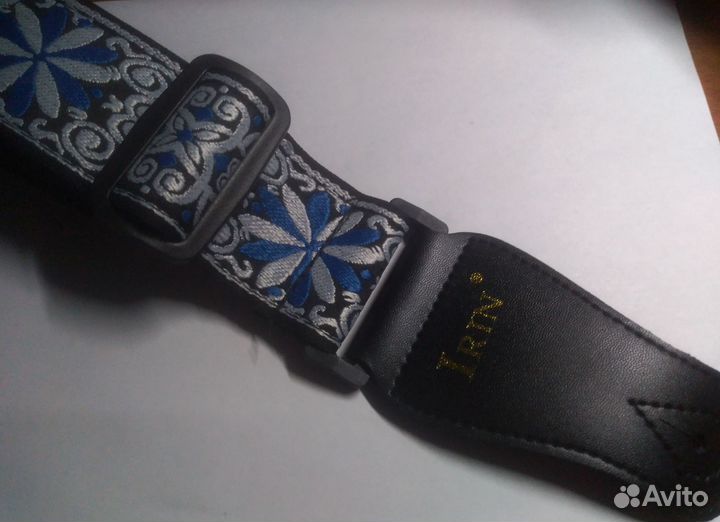 Ремень для гитары (белый,синий, черный)