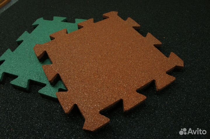 Резиновая плитка, плитка пазл, рулонное покрытие
