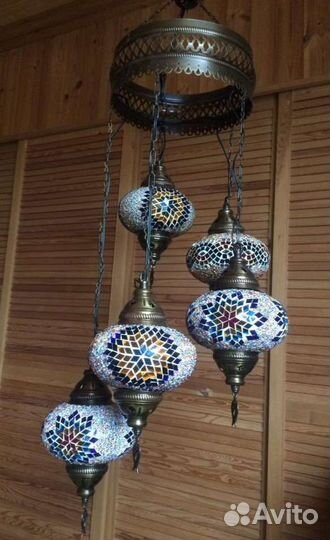 Люстра новая турецкая мозаика восточный стиль