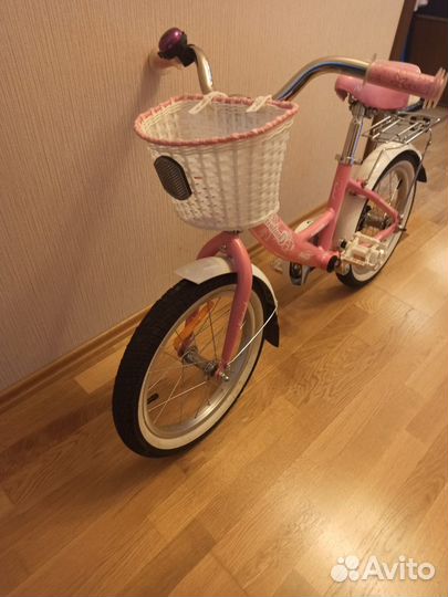 Велосипед для девочки розовый Novatrack 16