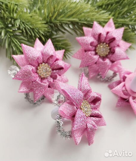 Резинка для волос. Снежинка. Украшение причёски