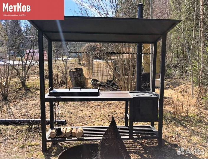 Мангал с крышей