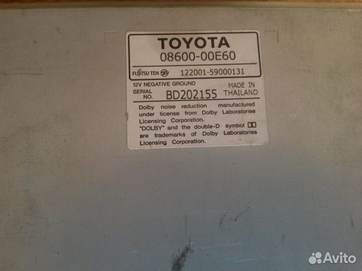 Штатная магнитола Toyota
