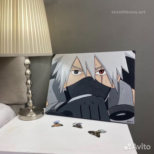 Картина на холсте / Какаши Хатаке / Наруто