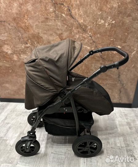 Коляска verdi sonic 3 в 1 шоколад б/у 6 мес