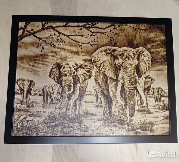 Портрет по фото. Выжигание на заказ