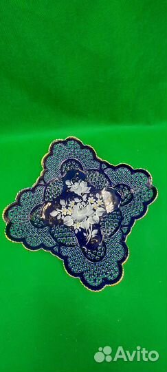 Антикварная конфетница кобальт