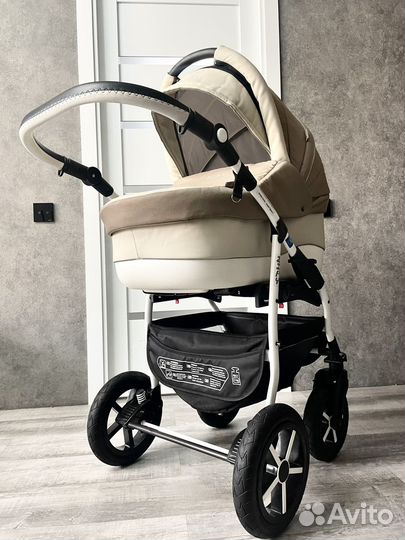 Коляска verdi zipy 3 в 1 (как новая) кожа+ткань