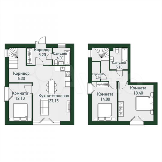 3-к. квартира, 104,2 м², 1/3 эт.