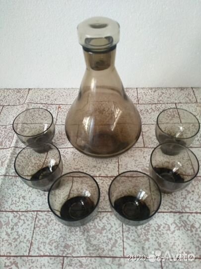 Графин штоф с рюмочками (новый). Пр-во СССР