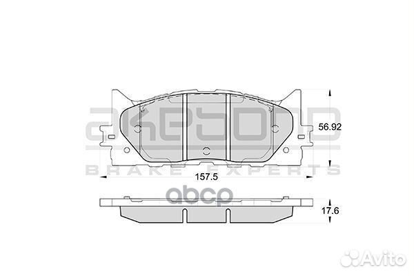 Колодки тормозные передние acv40/50 AN734K Akebono