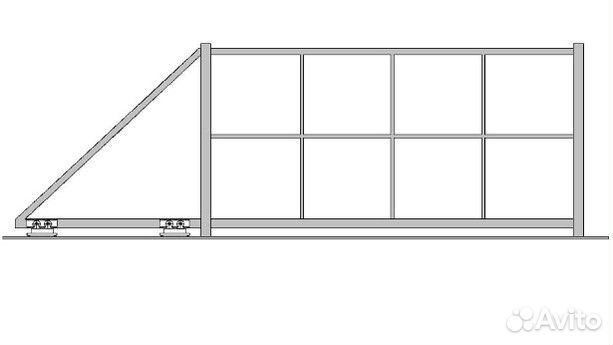 Ворота откатные под профлист